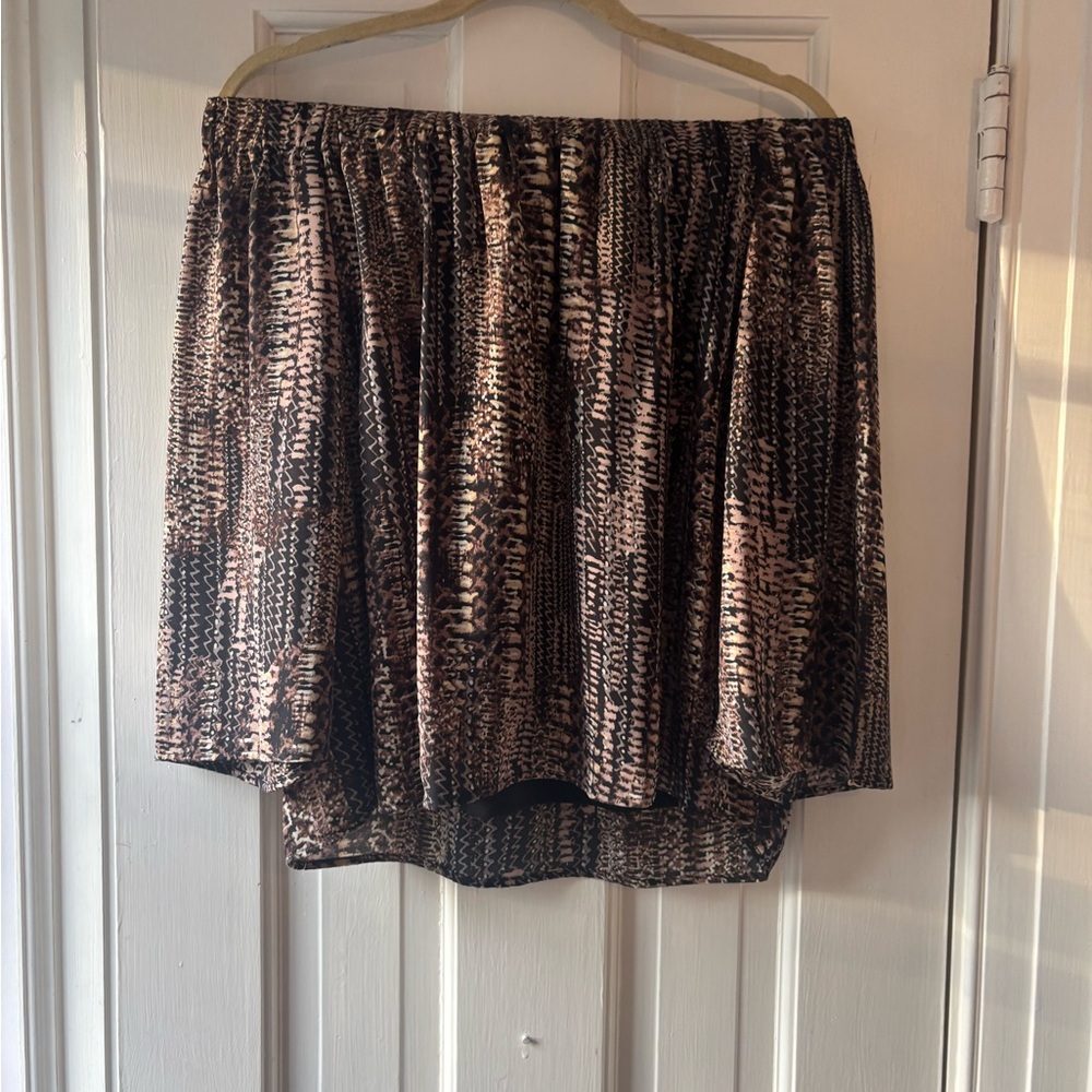 Mary - Off the shoulder blouse - Brown design - SIZE S